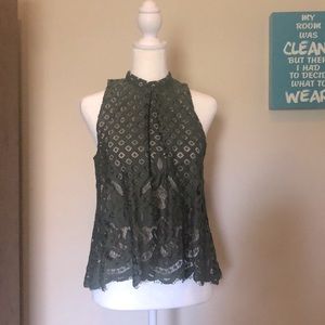 Vintage lace sleeveless top